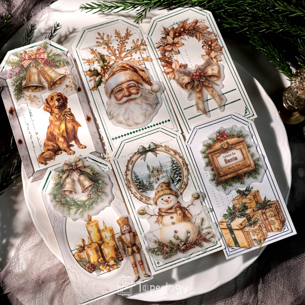 Jilo Gold Christmas Vellum Stickers
