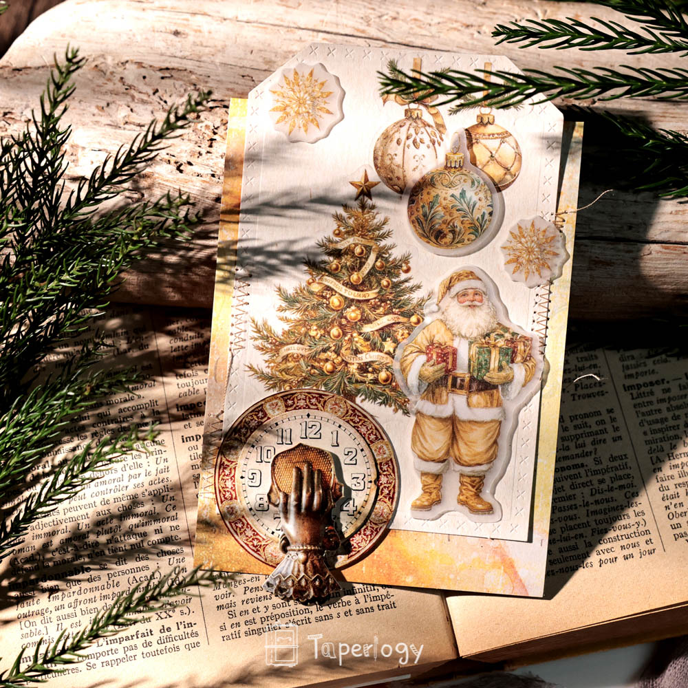 Jilo Gold Christmas Vellum Stickers