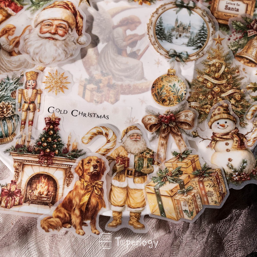 Jilo Gold Christmas Vellum Stickers