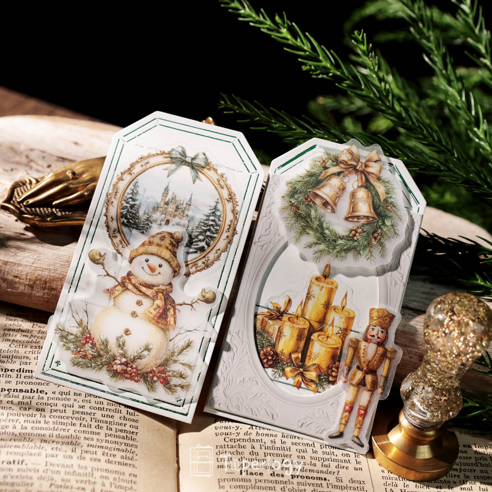 Jilo Gold Christmas Vellum Stickers