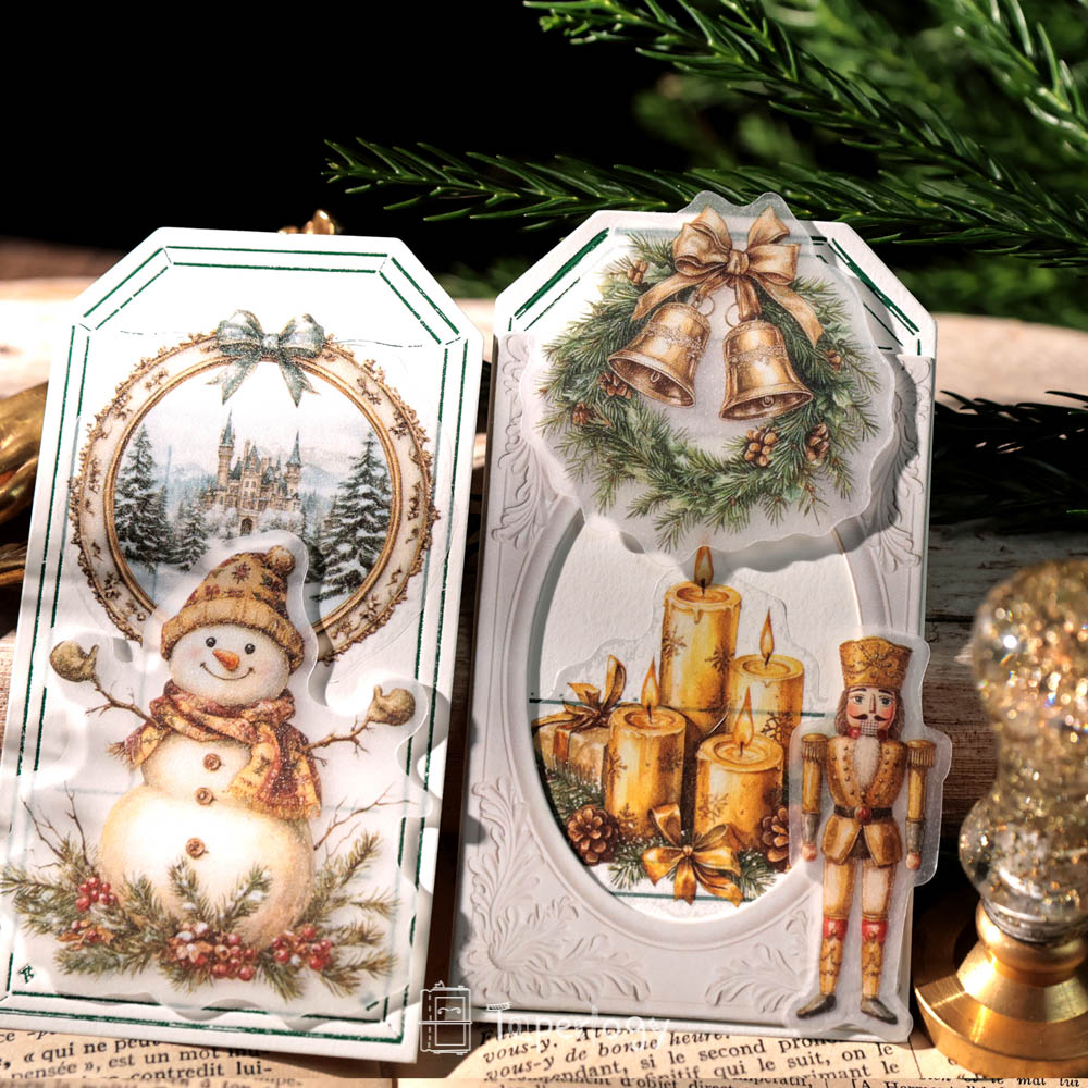 Jilo Gold Christmas Vellum Stickers