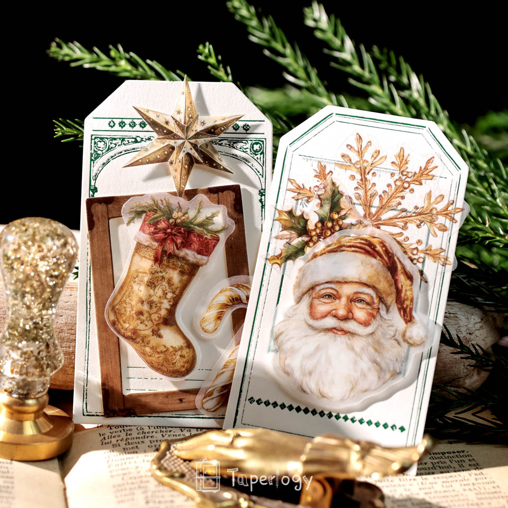 Jilo Gold Christmas Vellum Stickers