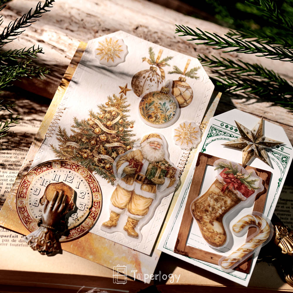 Jilo Gold Christmas Vellum Stickers