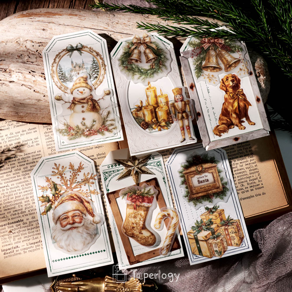 Jilo Gold Christmas Vellum Stickers