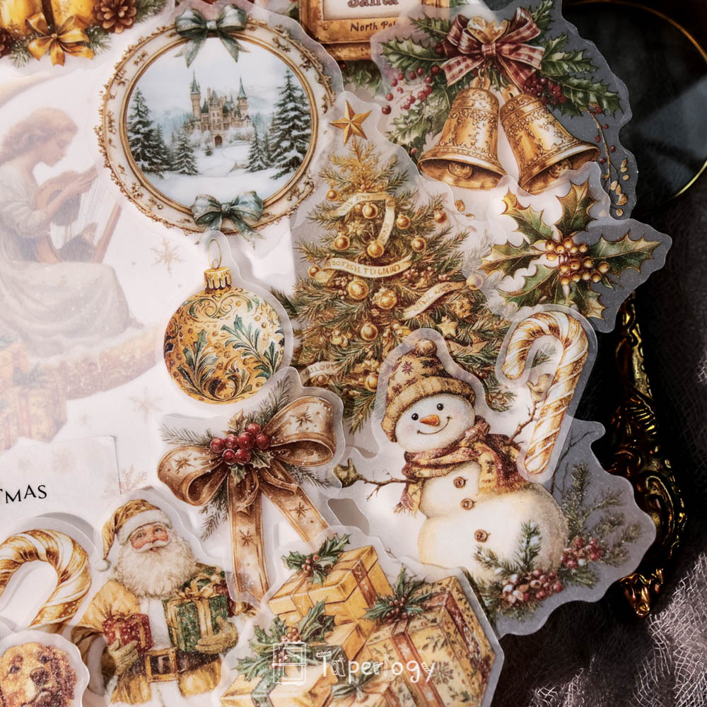 Jilo Gold Christmas Vellum Stickers