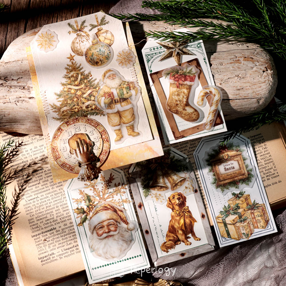 Jilo Gold Christmas Vellum Stickers