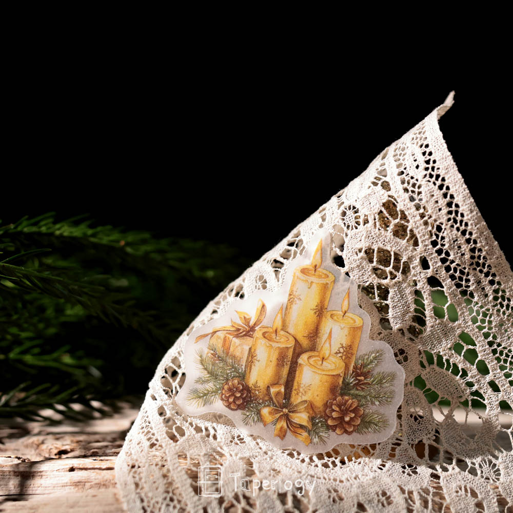 Jilo Gold Christmas Vellum Stickers