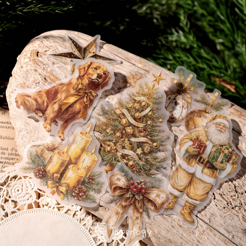 Jilo Gold Christmas Vellum Stickers