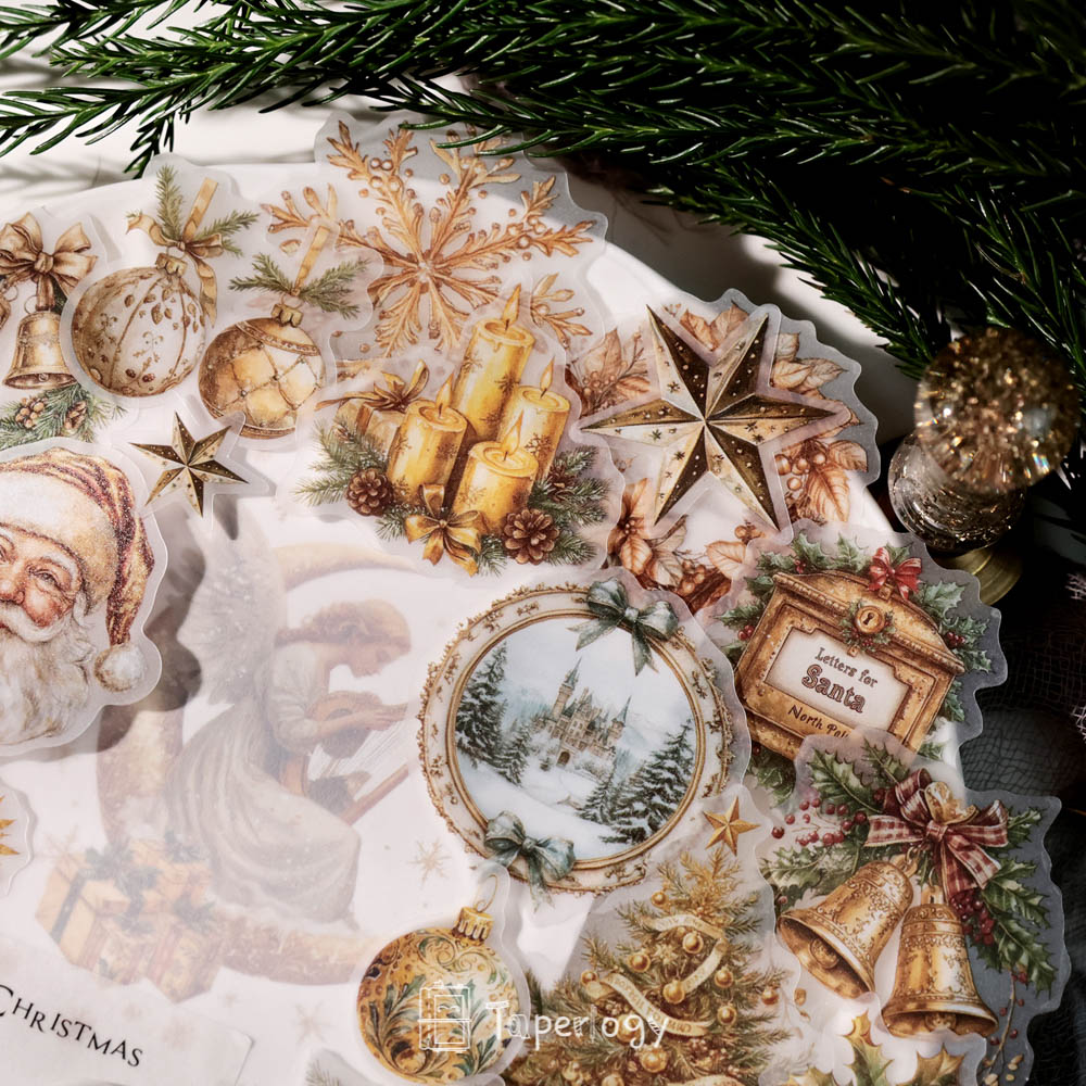 Jilo Gold Christmas Vellum Stickers