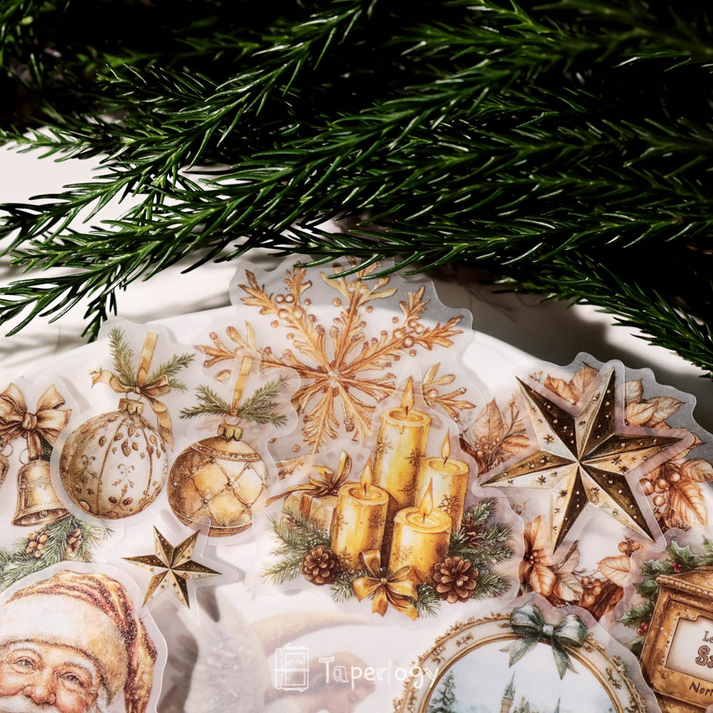 Jilo Gold Christmas Vellum Stickers