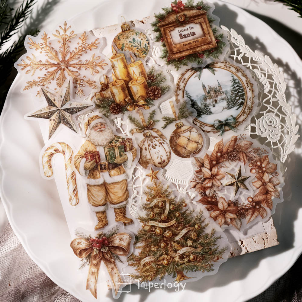 Jilo Gold Christmas Vellum Stickers