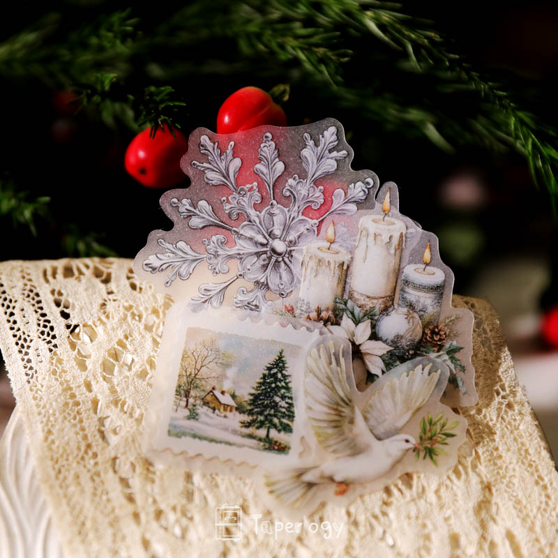Bilo White Christmas Vellum Stickers