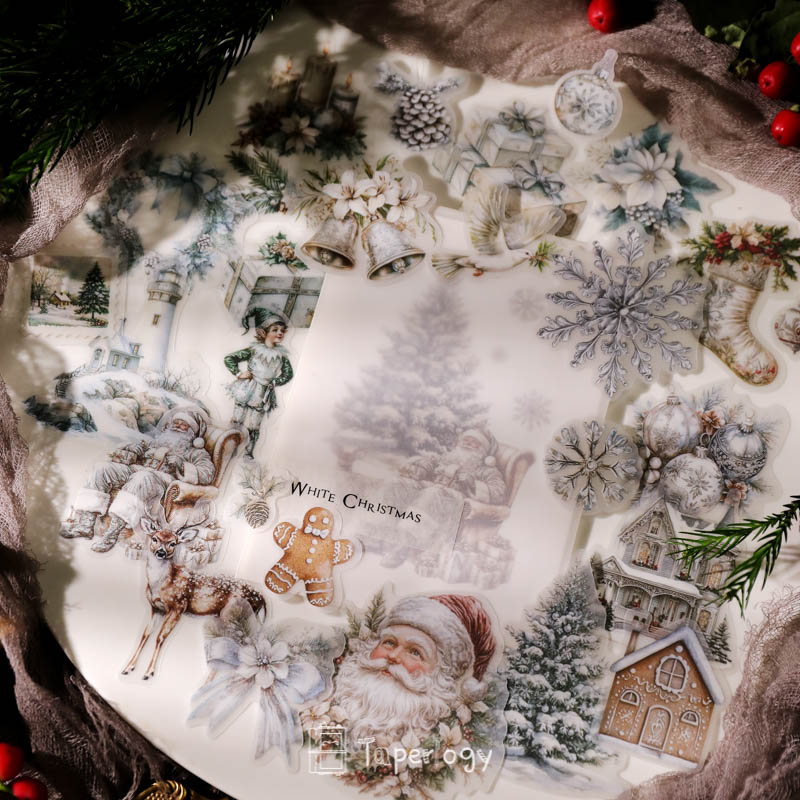 Bilo White Christmas Vellum Stickers