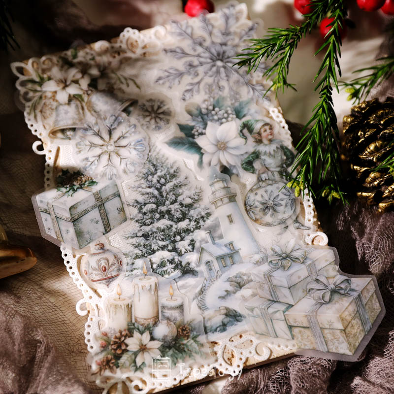 Bilo White Christmas Vellum Stickers