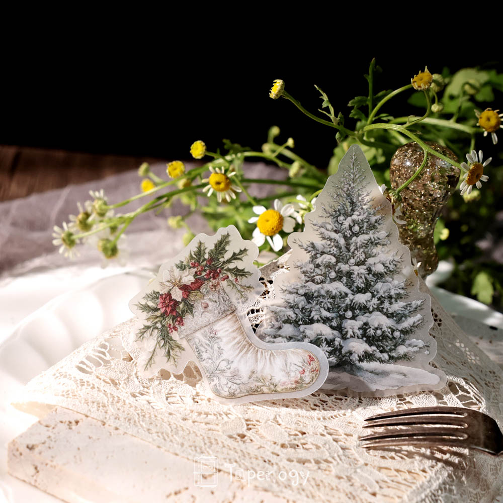 Bilo White Christmas Vellum Stickers