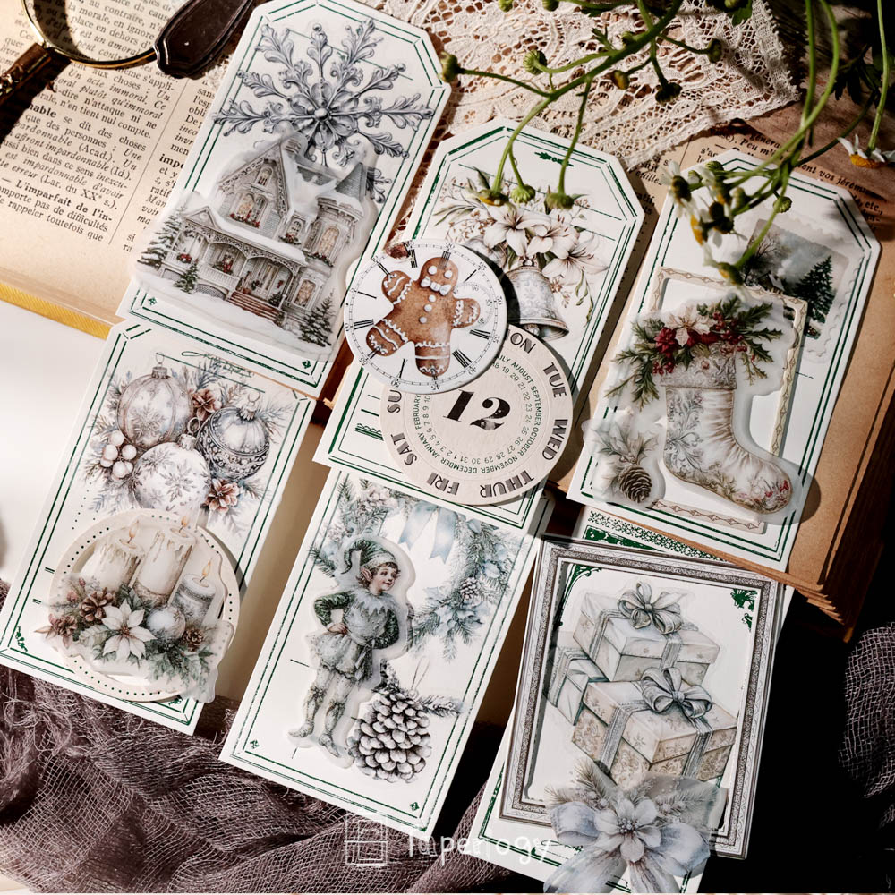 Bilo White Christmas Vellum Stickers