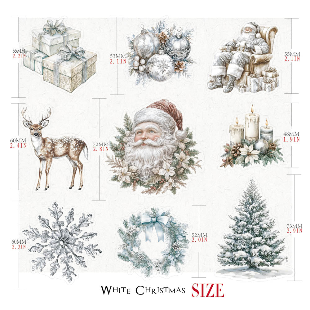 Bilo White Christmas Vellum Stickers