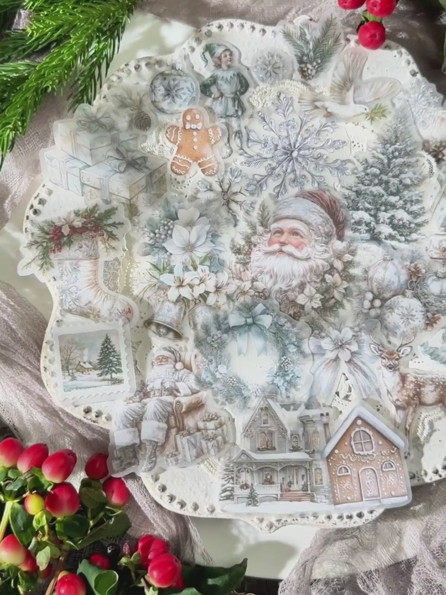 Bilo White Christmas Vellum Stickers