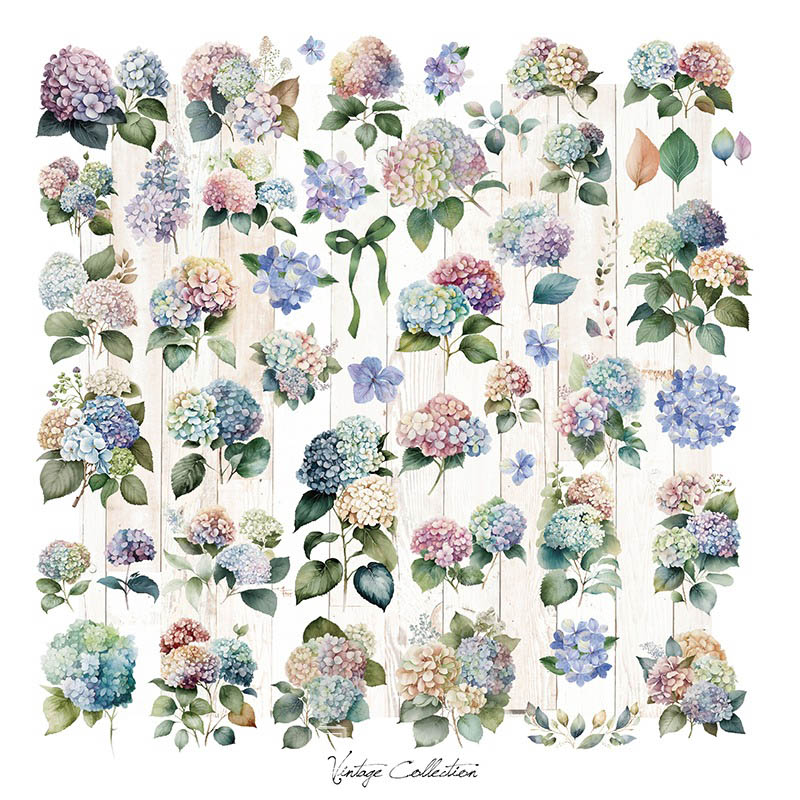 Ziya Hydrangea Vellum Stickers