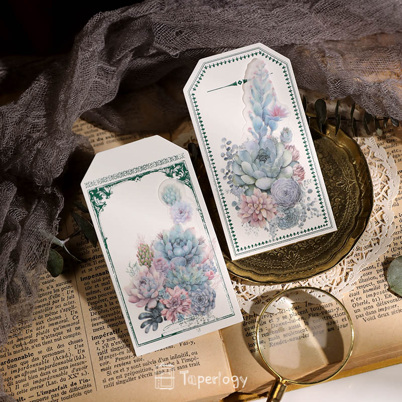 Doro Succulent Floral Vellum Stickers