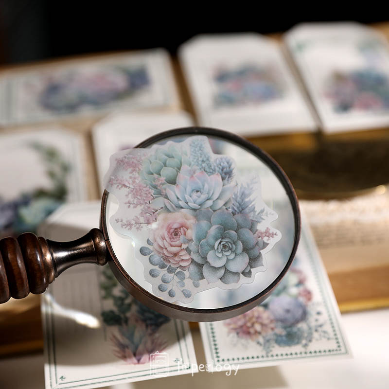 Doro Succulent Floral Vellum Stickers