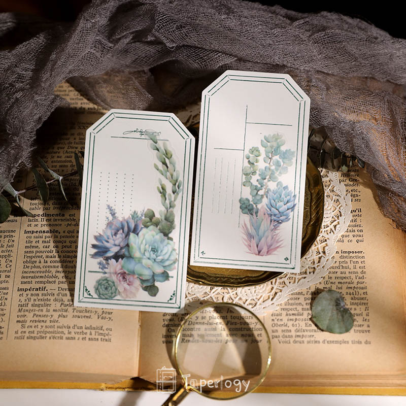 Doro Succulent Floral Vellum Stickers