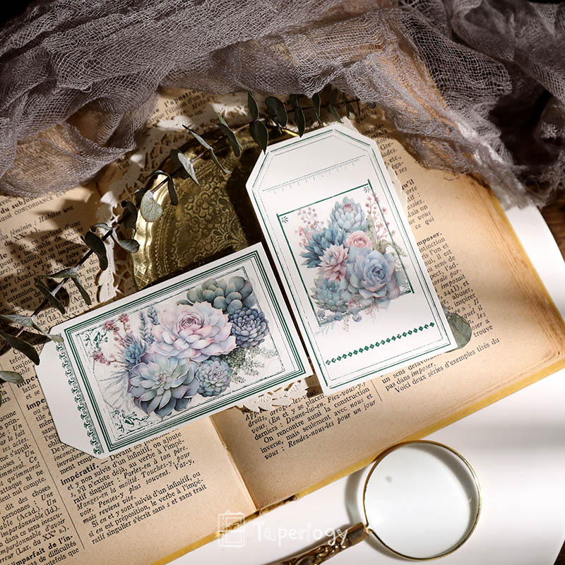 Doro Succulent Floral Vellum Stickers
