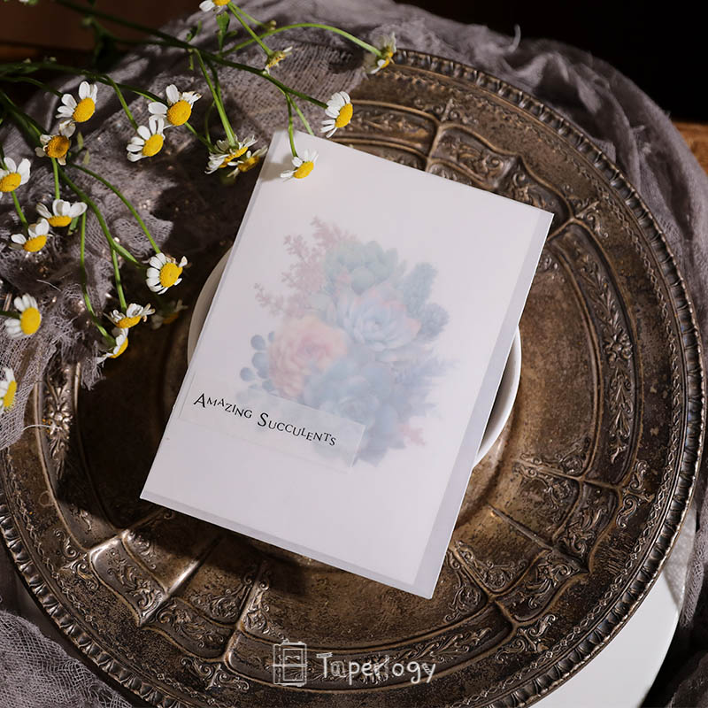 Doro Succulent Floral Vellum Stickers
