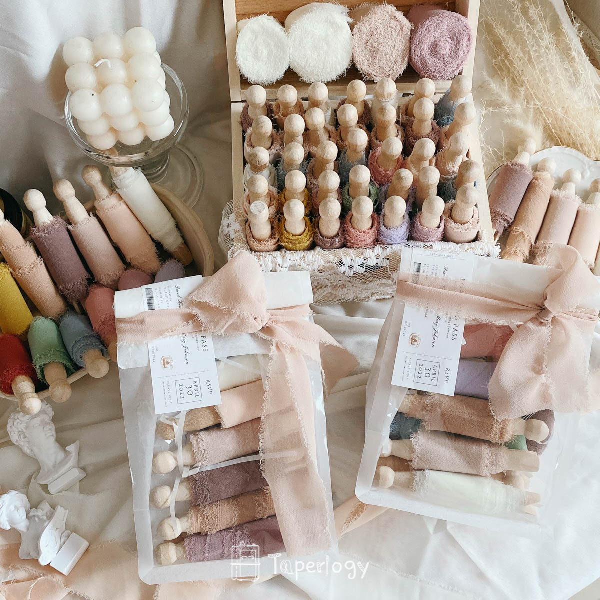 Zaji Frayed Ribbon Pack
