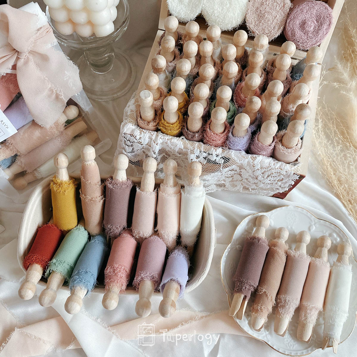 Zaji Frayed Ribbon Pack