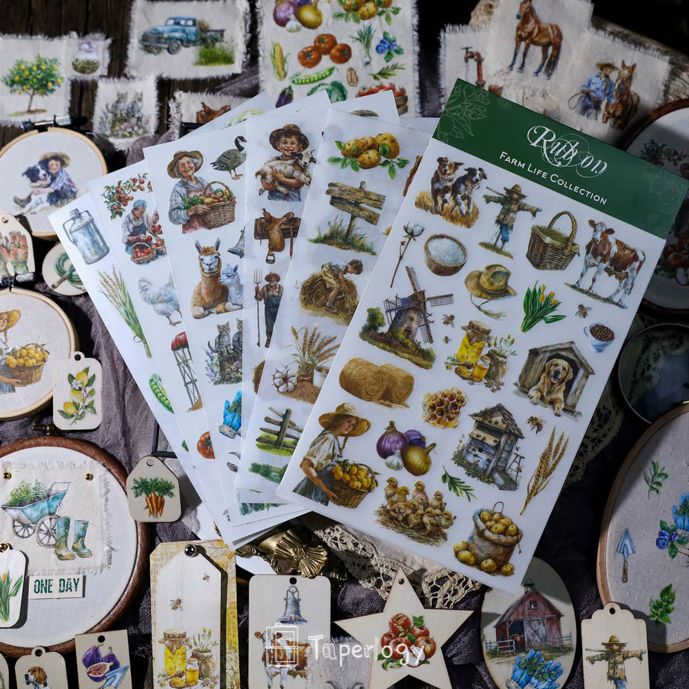 Foli Farm Life Rub-on Stickers