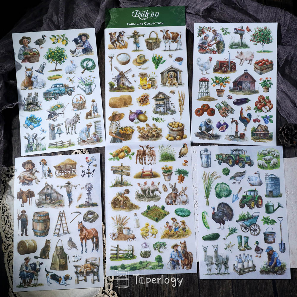 Foli Farm Life Rub-on Stickers