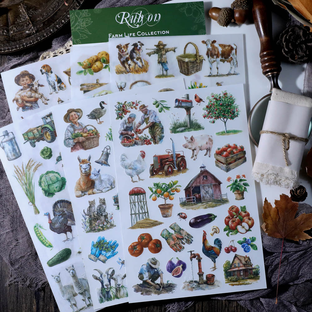 Foli Farm Life Rub-on Stickers