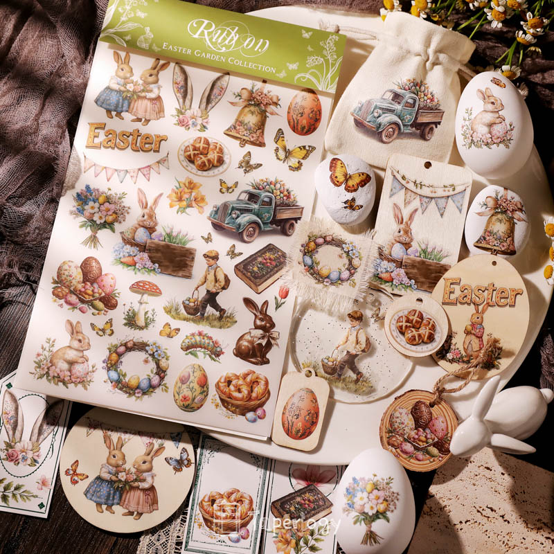 Goli Easter Garden Rub-on Stickers