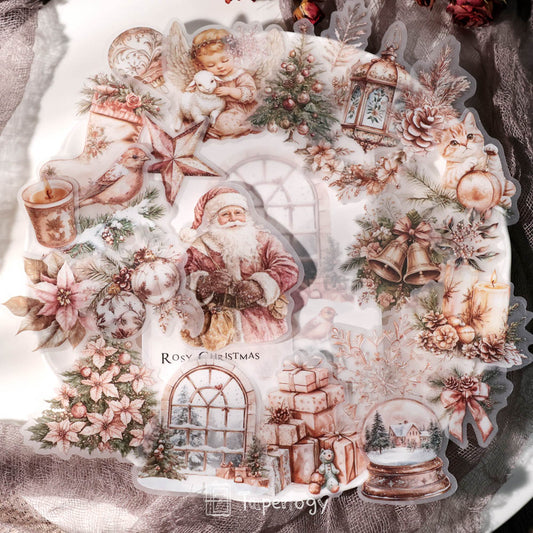 Pilo Rosy Christmas Vellum Stickers