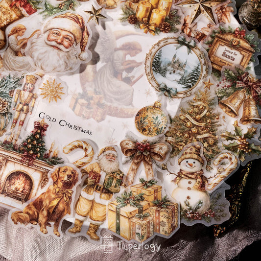 Jilo Gold Christmas Vellum Stickers