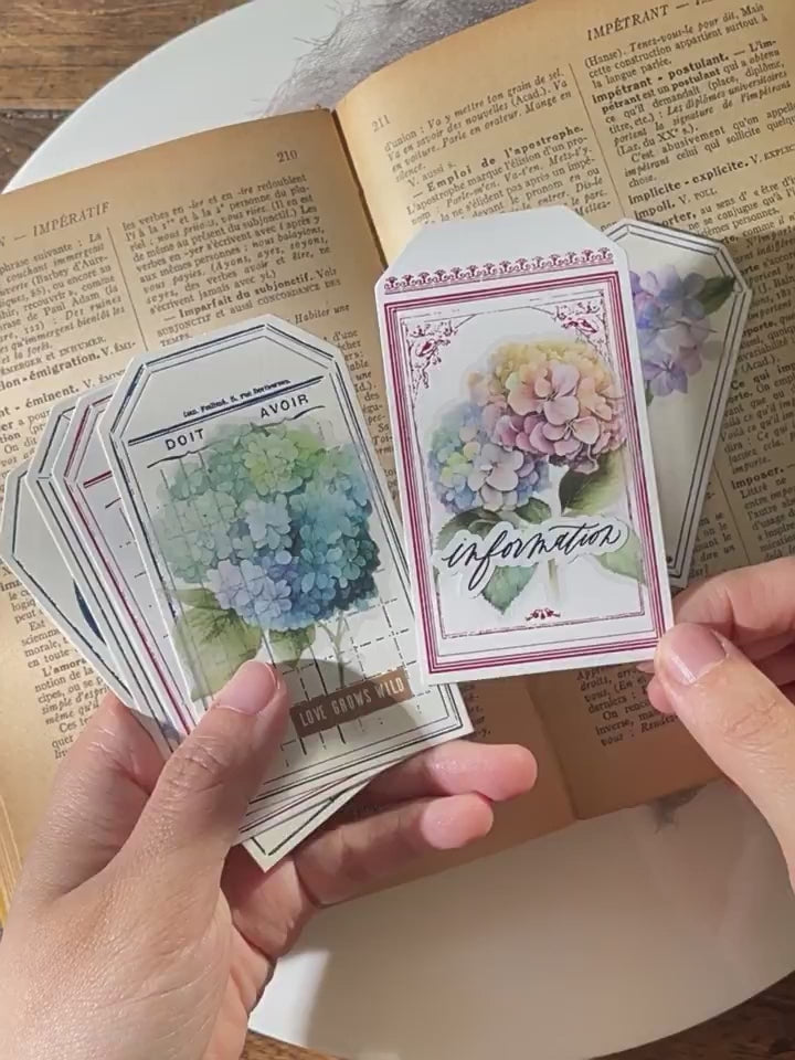 Ziya Hydrangea Vellum Stickers